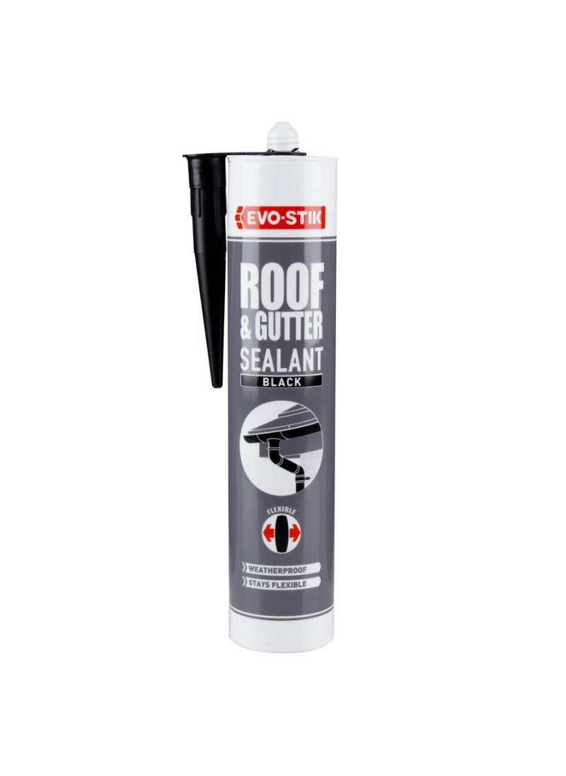 EVO-STIK - Evo Stik Roof And Gutter Sealant Black - Image 1