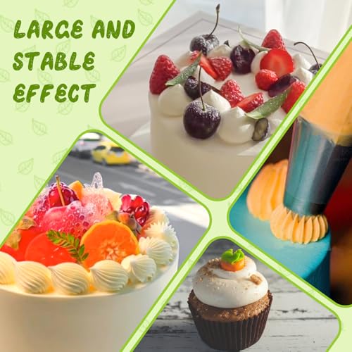 Suuker extra large piping tips set (F02 F06 9FT R22L), stainless steel round piping tip,large star square wide jumbo piping tips,eclair churro meringue for cake cupcake cookie decorating - Image 5