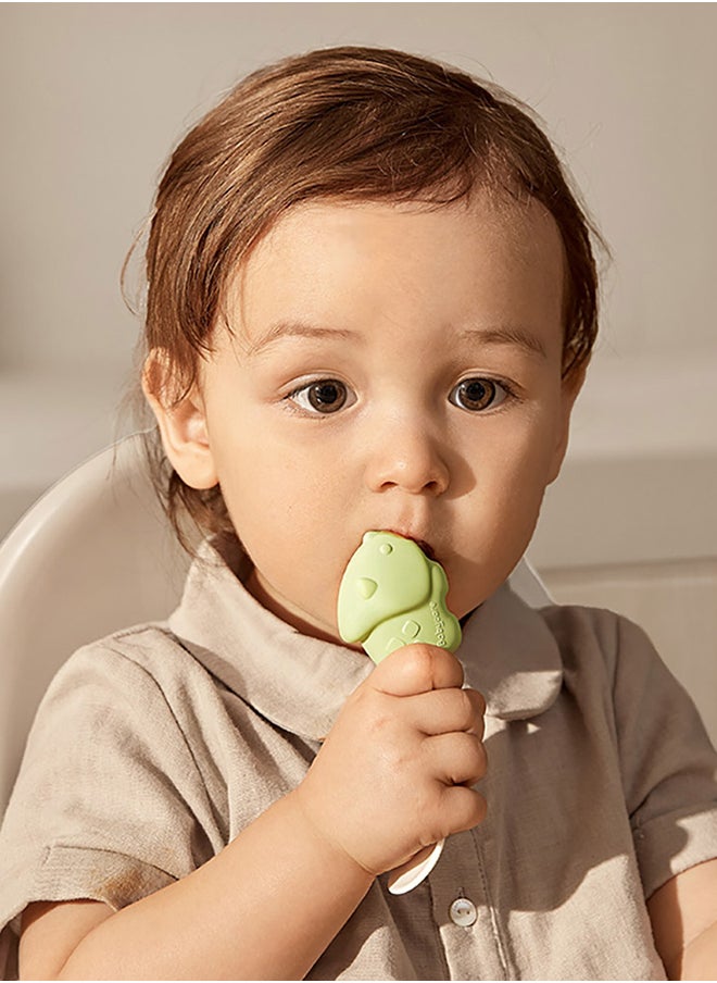 Babycare - Babycare - Dino Spoon and Fork Set Green – BPA-Free, Easy-Grip Utensils for Toddlers and Babies, Safety Approved - Image 1