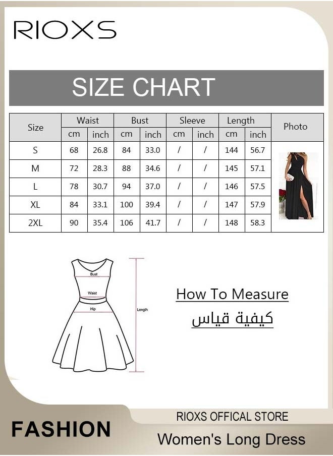 Women's Elegant Evening Dress, One Side Shoulder Sleeveless Split High Waist Bodycon Long Dress, Wedding Guest Dress, Ladies High Slit Dresses For Formal Business Party - pzsku/Z3E476A413BE15AEA9A25Z/45/_/1735096569/16a5c823-4a7b-4993-88ac-db35c67c4416