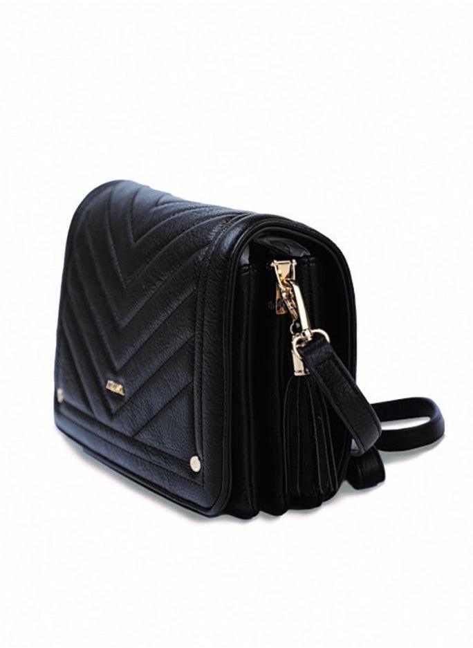 AMICA Camila Quilted Leather Crossbody Bag -Black - Image 2