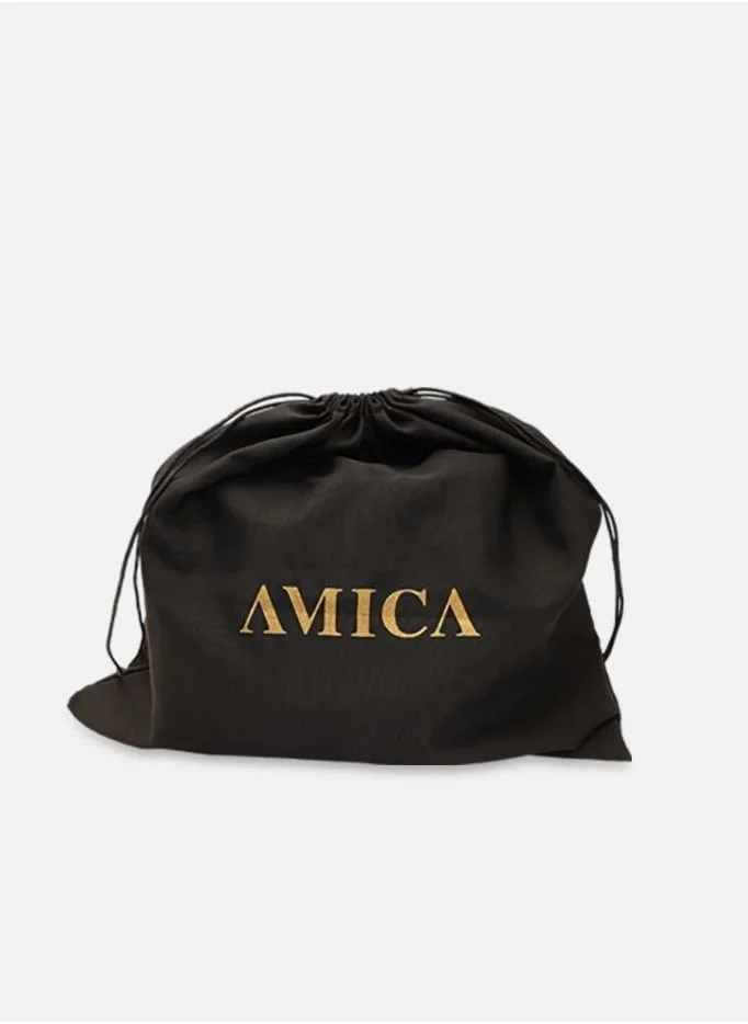 AMICA Camila Quilted Leather Crossbody Bag -Black