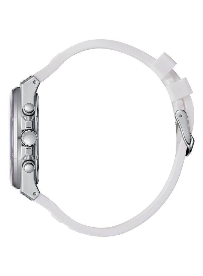 سلازنجر ساعة رجالية متعددة الوظائف بسوار سيليكون أبيض - Image 3