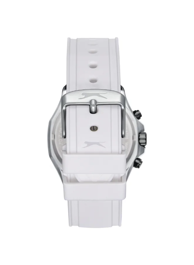 Slazenger Men's Multi Function Display Watch With White Silicone Strap - SL.9.2390.2.05