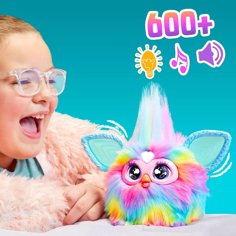 Furby Tie Dye, 15 Fashion Accessories, Interactive Plush Toys for 6 Year Old Girls & Boys & Up, Voice Activated Animatronic - Image 4