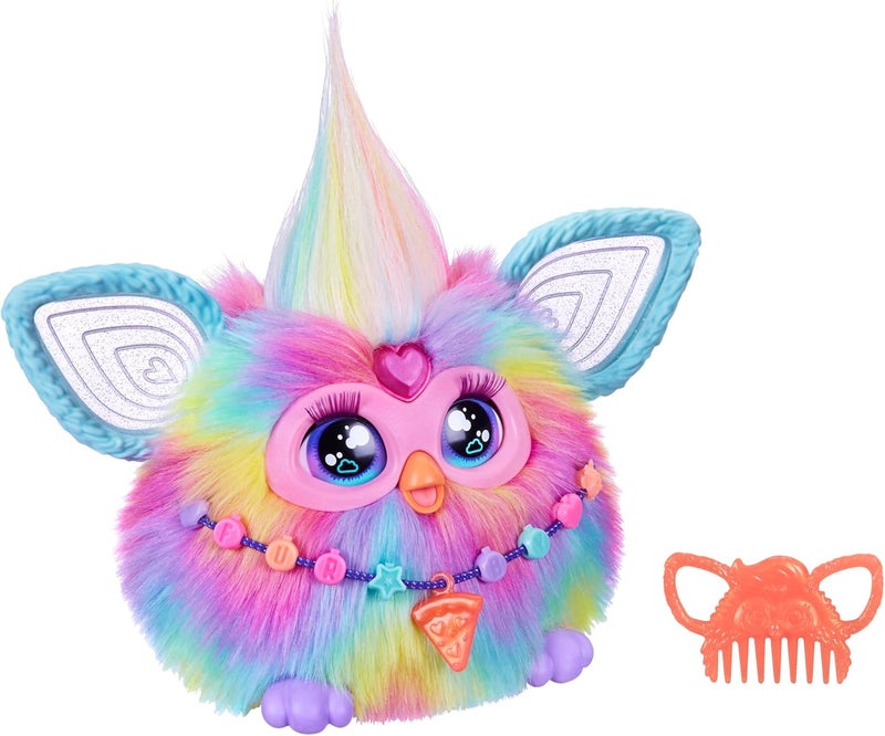 Furby Tie Dye, 15 Fashion Accessories, Interactive Plush Toys for 6 Year Old Girls & Boys & Up, Voice Activated Animatronic - Image 1