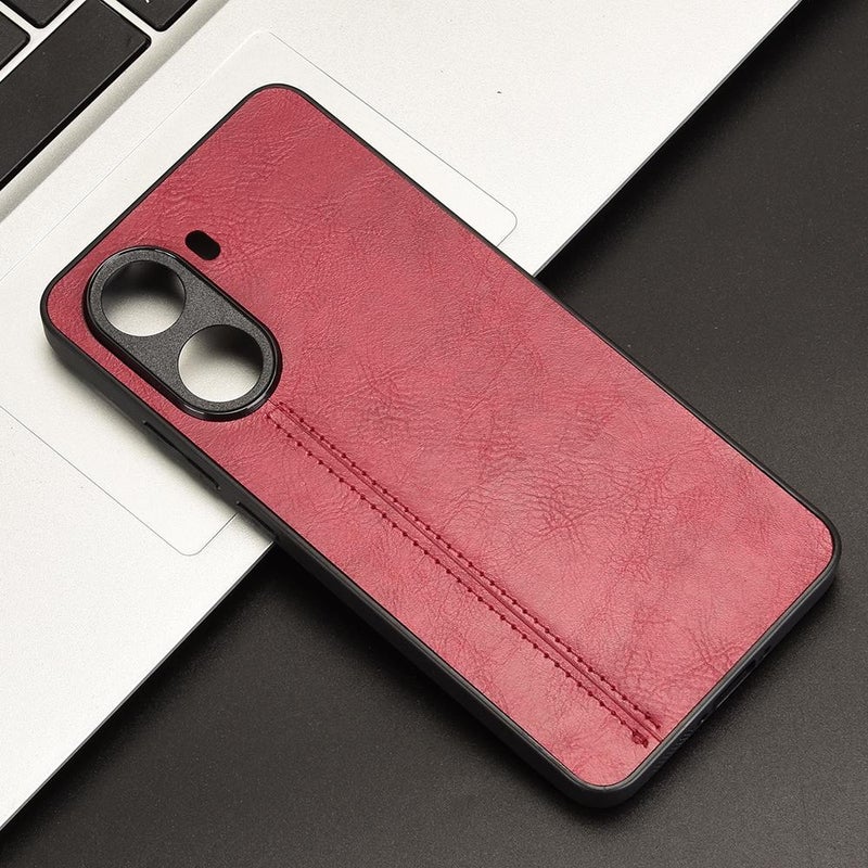 HuHa Case Cover For Redmi Turbo 4 Cow Pattern Sewing Card Bag Phone Case(Red) - Image 2
