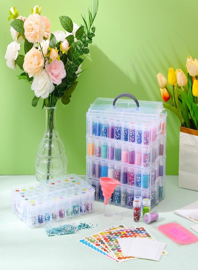 Willinglong Diamond Painting Storage Containers with 260 Grids Diamond Art Storage Bead Organizer Painting Accessories DIY Jewelry Craft(5 Tier, Pink) - Image 2