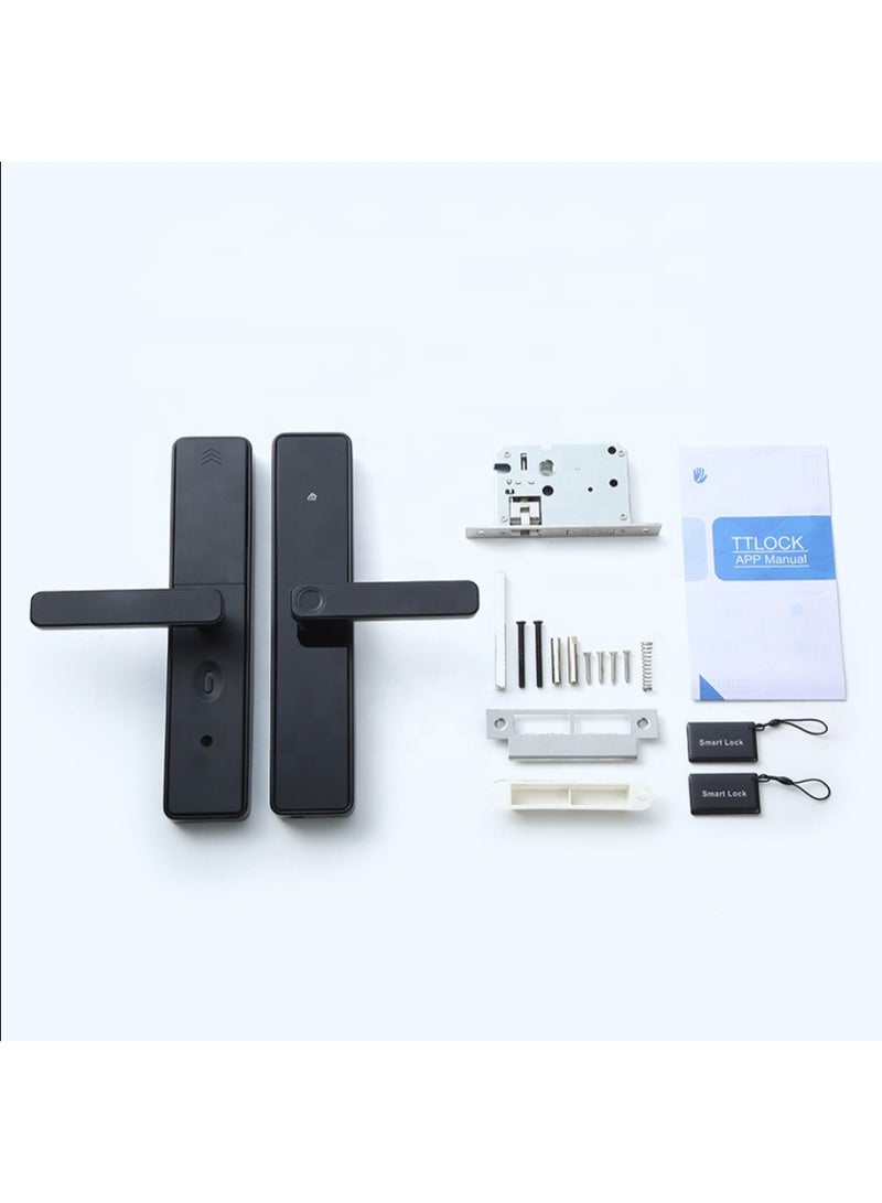 قفل باب ذكي 5 في 1 مع تطبيق TTLock وTuya - دخول بدون مفتاح ببصمة الإصبع - مقبض باب إلكتروني يدعم شبكة الواي فاي - مثالي للأبواب الخشبية، المنازل، وشقق "جاذر إن" وAirbnb - Image 3