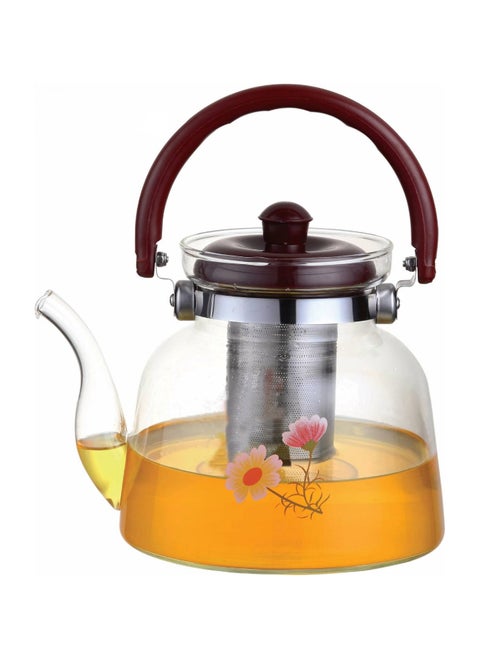 Tea Kettle Glass Borosilicate 1500ml with Removable Infuser BPA Free Durable Teapot Coffee Pot Tea Brewer