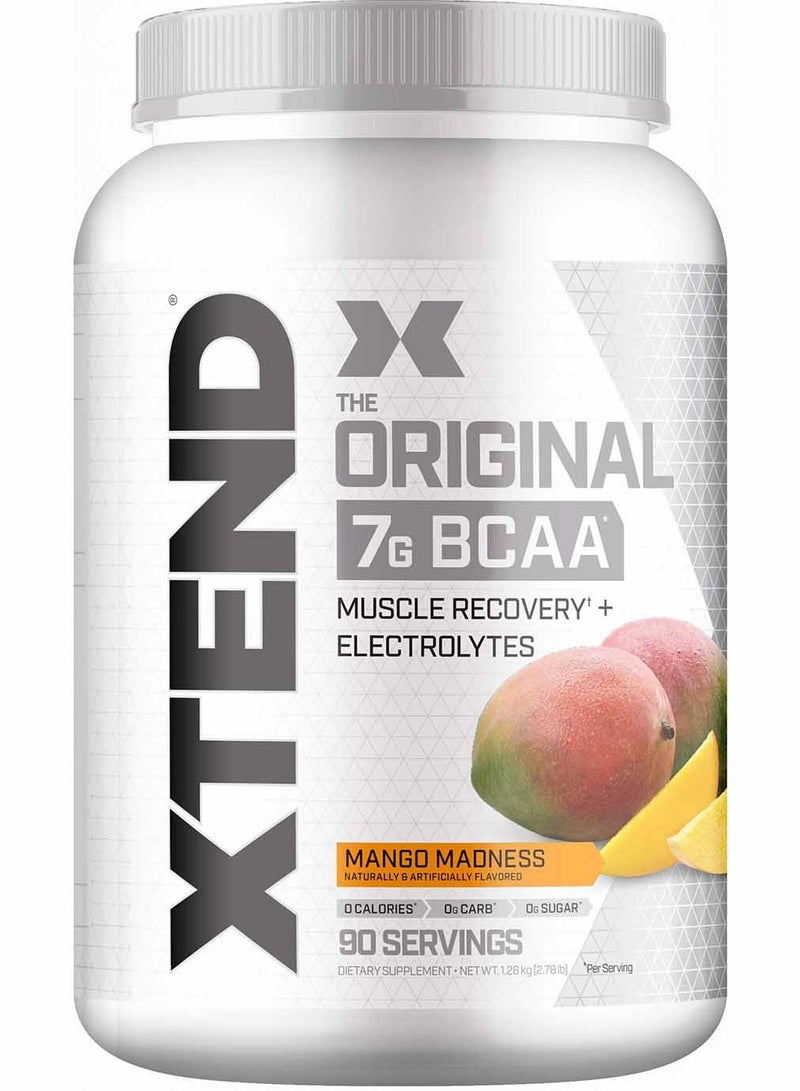 اسكتيند اكستند بى سى ايه ايه بعد التمرين لتعافي العضلات، مشروب مع الأحماض الأمينية 7 جم للرجال والسيدات, بطعم مادنيس مانجو, 90 جرعة
