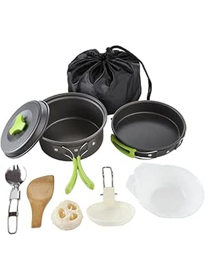 Portable Outdoor Cookware Set with Bag for Hiking Camping Picnics Easy Clean Space Saving - Image 1