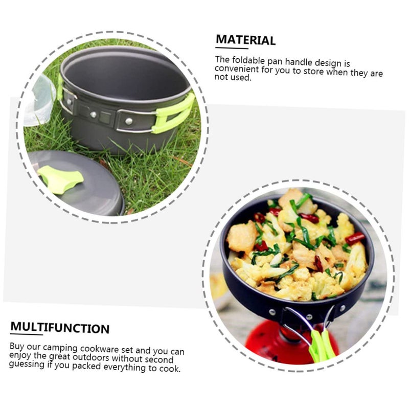 Portable Outdoor Cookware Set with Bag for Hiking Camping Picnics Easy Clean Space Saving - Image 4