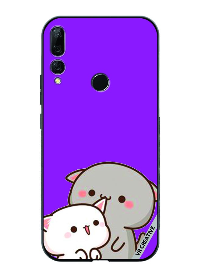VR CREATIVE Protective Case Cover For Huawei Y9 Prime 2019 Two Cute Cats Design Multicolour - Image 1