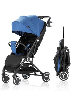 TEKNUM Teknum Travel Cabin Stroller with Coffee Cup Holder - Blue  - Image 1