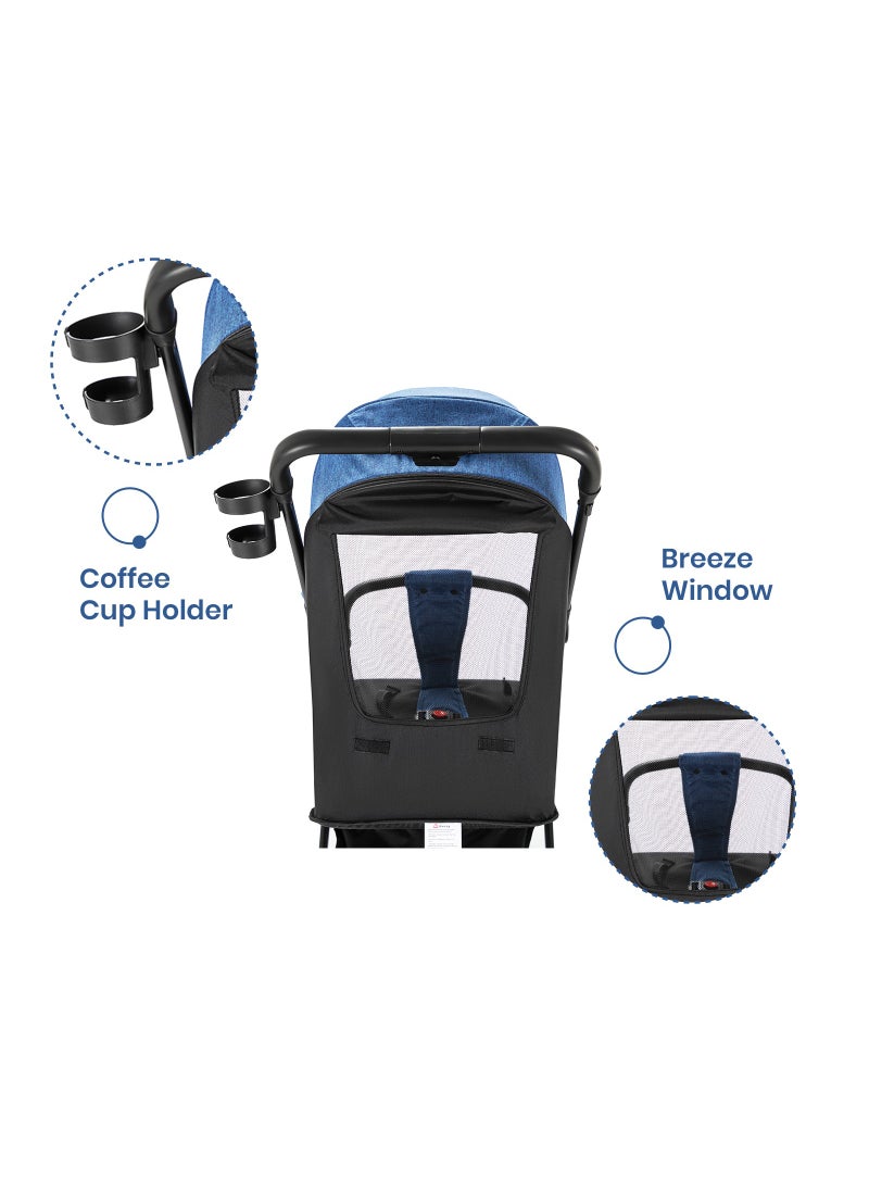 TEKNUM - Teknum Travel Cabin Stroller with Coffee Cup Holder - Blue - Image 1