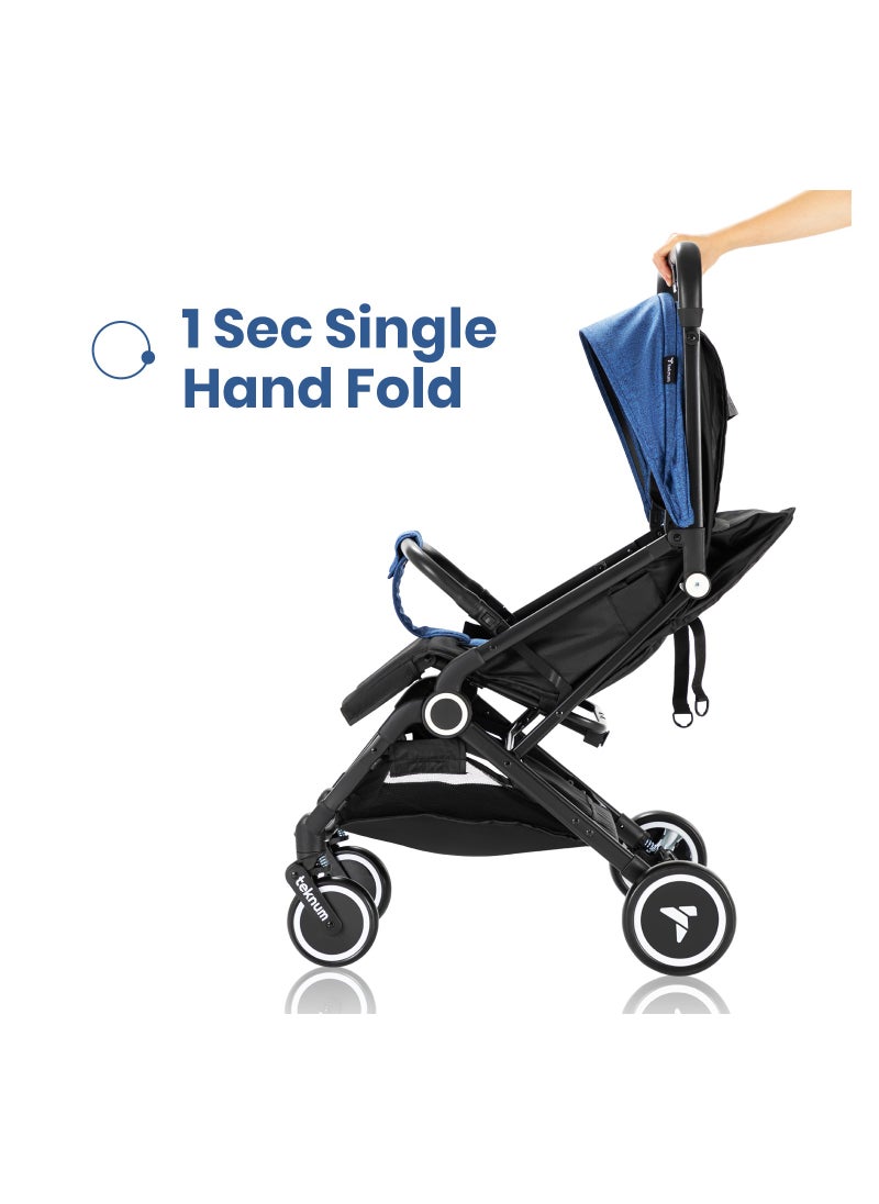 TEKNUM - Teknum Travel Cabin Stroller with Coffee Cup Holder - Blue - Image 1