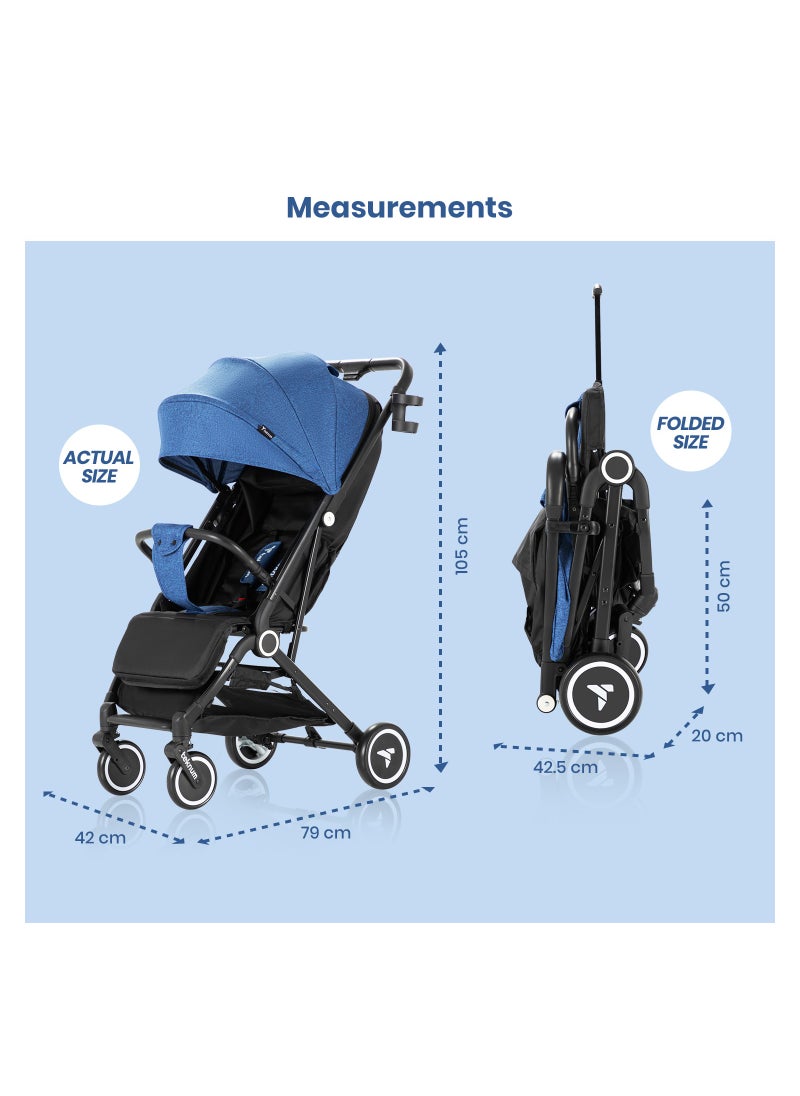 TEKNUM - Teknum Travel Cabin Stroller with Coffee Cup Holder - Blue - Image 1