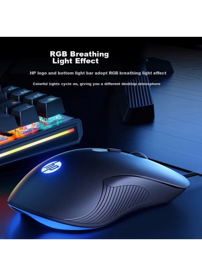 Hp M280 ماوس ألعاب سلكي للكمبيوتر المحمول والمكتبي، تأثيرات إضاءة RGB للرجال والنساء، ملحق كمبيوتر مكتبي، أجهزة طرفية للعبة LoL و PUBG، لون أسود CF، تشغيل هادئ - Image 4