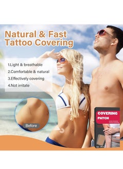 Sudopo Tattoo Cover Up Patch, Ultra-Thin Flaw Concealer Sticker Skin Tattoo Concealing Tape Cover Tattoo Scars & Birthmarks, Natural Looking & Waterproof  - Image 2