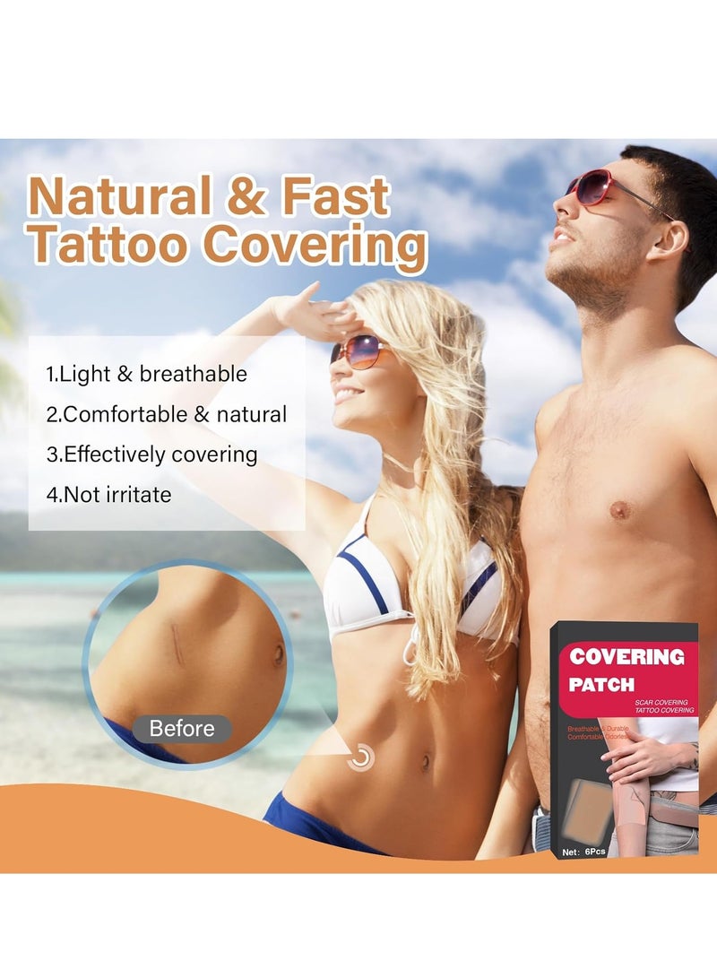 Sudopo Tattoo Cover Up Patch, Ultra-Thin Flaw Concealer Sticker Skin Tattoo Concealing Tape Cover Tattoo Scars & Birthmarks, Natural Looking & Waterproof - Image 2