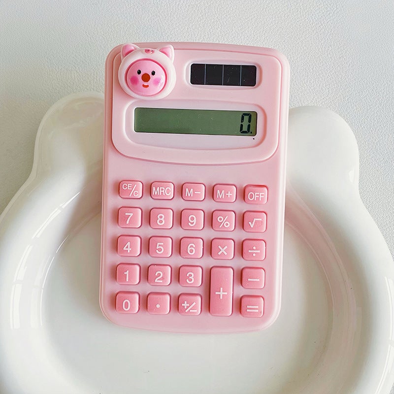 Creative Cartoon Computer Student Office High Color Value Portable Portable Cute Small Size Scientific Calculator - Image 1