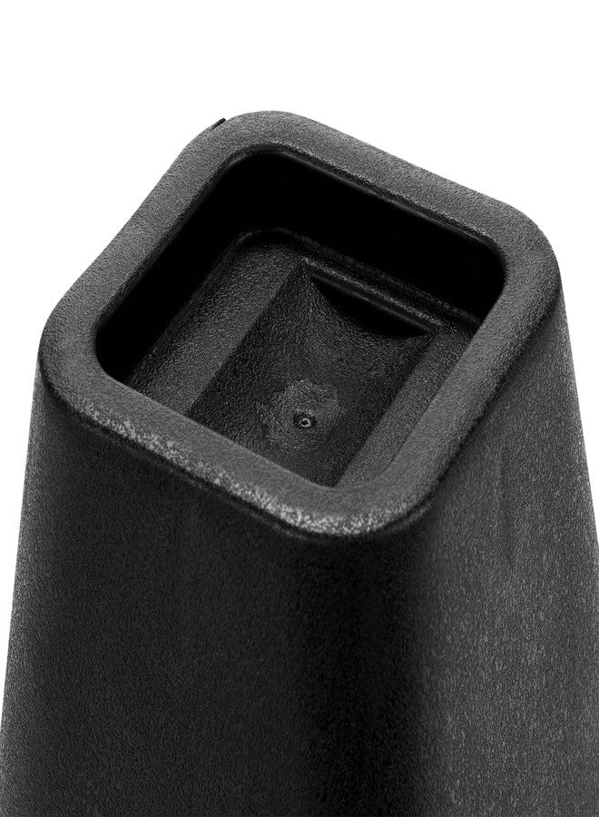 Simplify 6 Inch Bed Riser | Pack of 4 | Bed & Furniture Lifter Wheel Grooves | Under-Bed Storage | Bedroom & Dorm | Black - Image 4