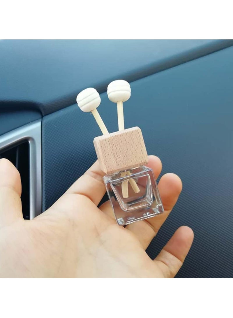 Oasisgalore 4 Pcs 8ml Glass Car Air Freshener Bottles - Essential Oil Diffuser with Vent Clips  - Image 3