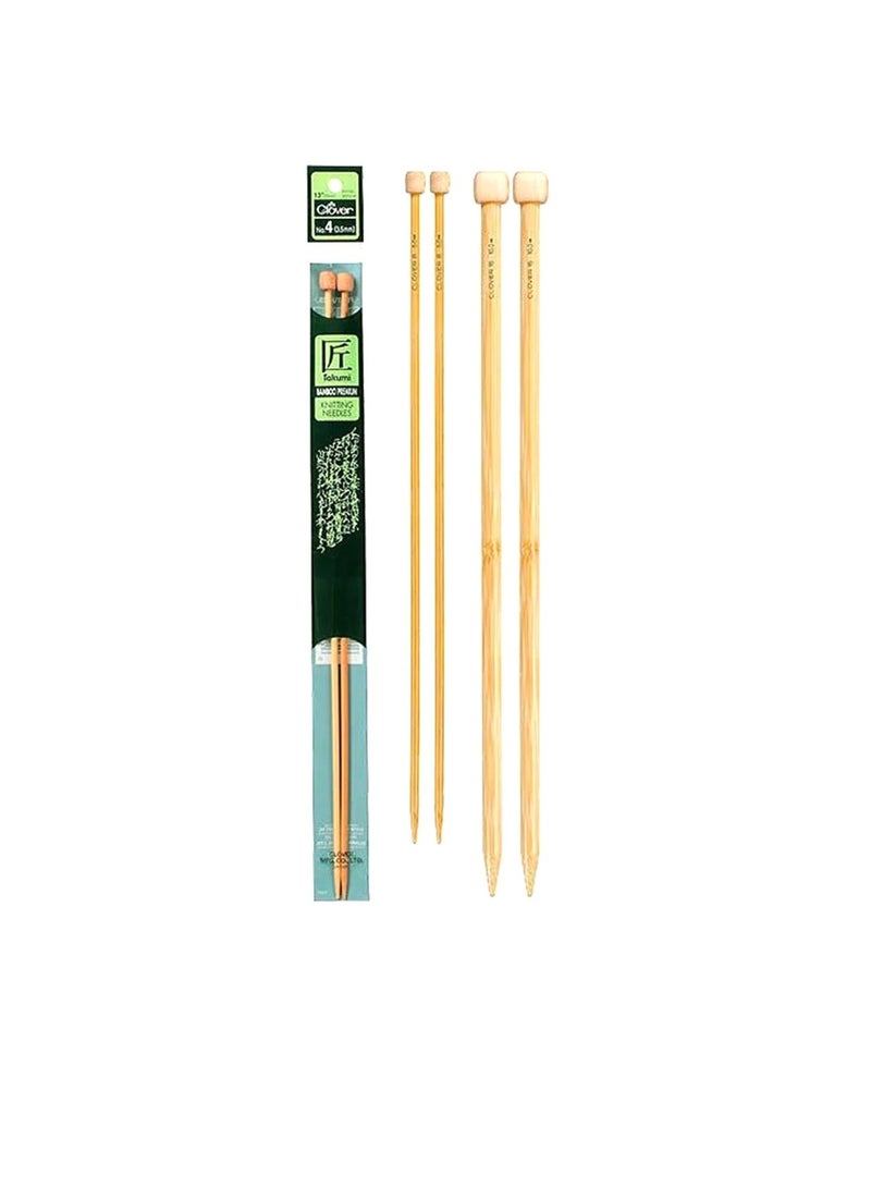 كلوفر إبر الحياكة المصنوعة من الخيزران مقاس 13 بوصة مقاس 1 - Image 2