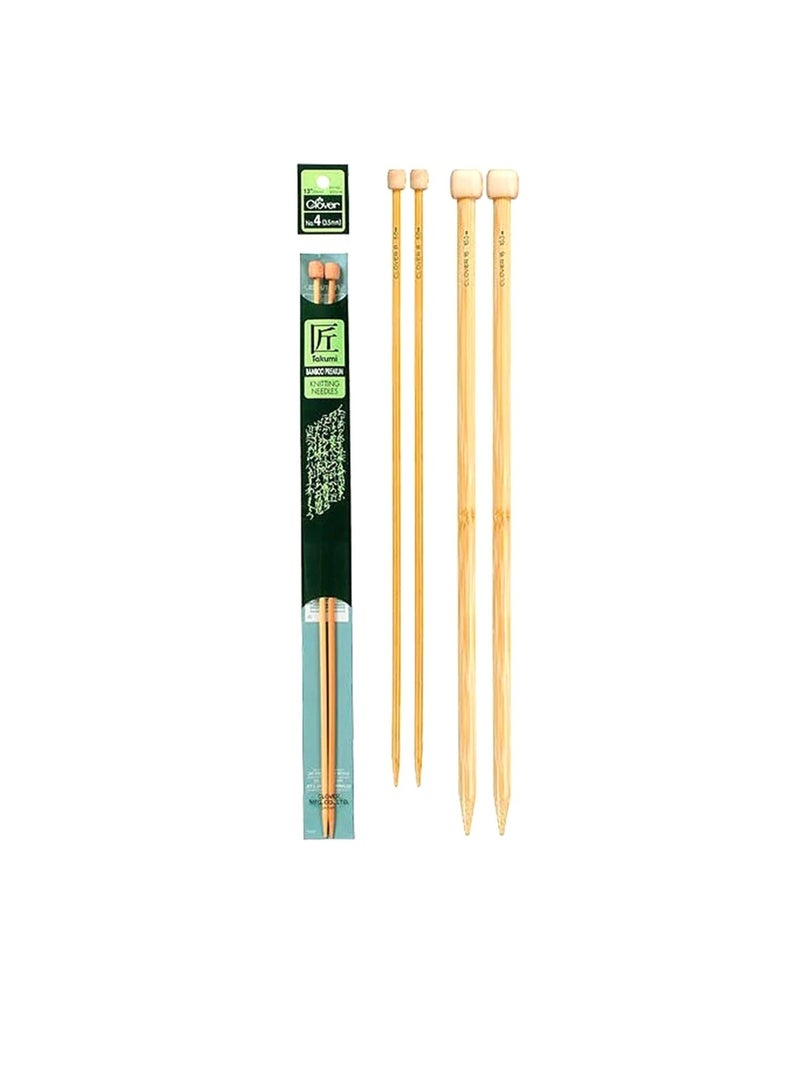 كلوفر إبر الحياكة المصنوعة من الخيزران مقاس 13 بوصة مقاس 1 - Image 1