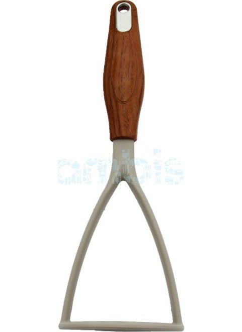 Freecook - Wooden Plastic Potato Masher Brown - Image 1