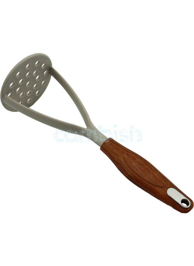 Freecook - Wooden Plastic Potato Masher Brown - Image 1