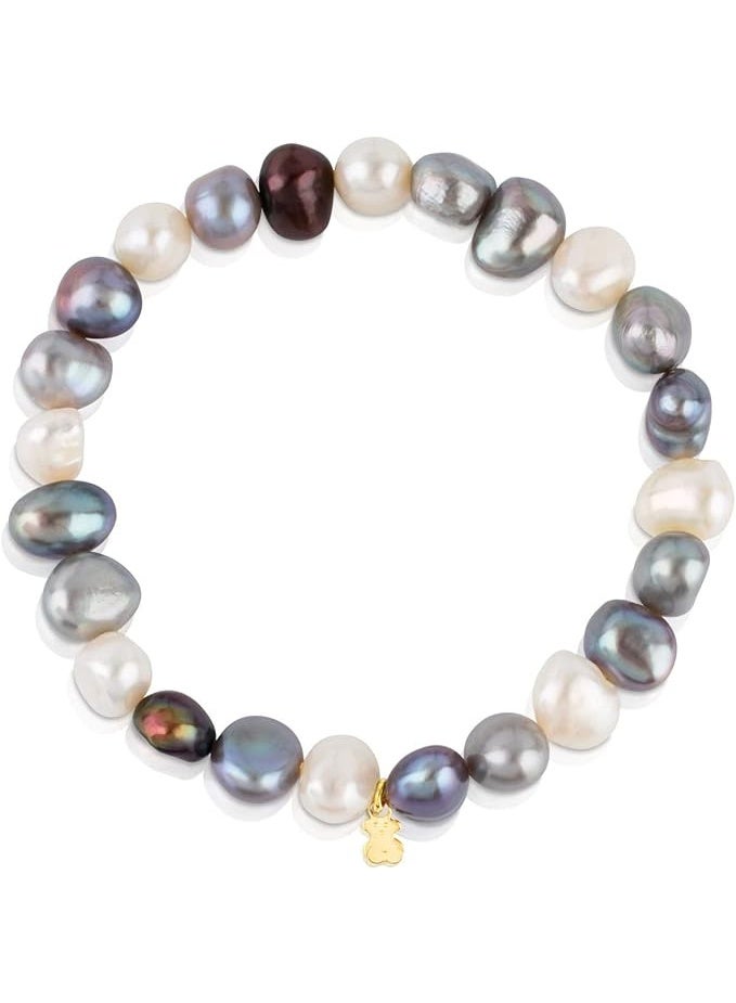 طوس توس سوار سويت دولز تصميم أنيق للسيدات بلون ذهبي أصفر مع لمسة لؤلؤ - Image 3