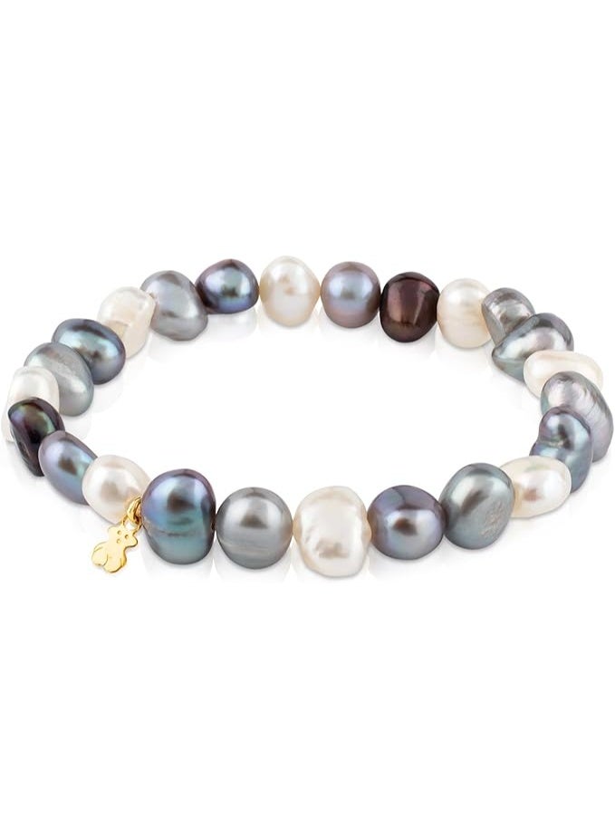 طوس توس سوار سويت دولز تصميم أنيق للسيدات بلون ذهبي أصفر مع لمسة لؤلؤ - Image 1