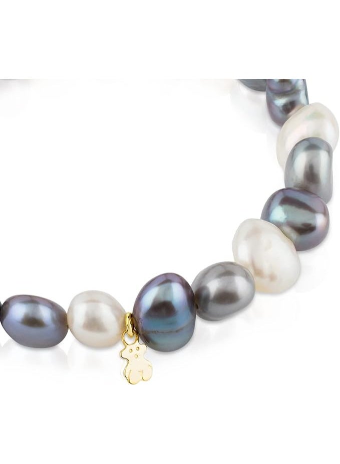 طوس توس سوار سويت دولز تصميم أنيق للسيدات بلون ذهبي أصفر مع لمسة لؤلؤ - Image 2