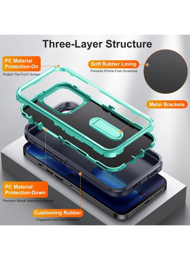 Zaboon Case For iPhone 13 Pro 3 in 1 Rugged Holder Phone Case - Image 4