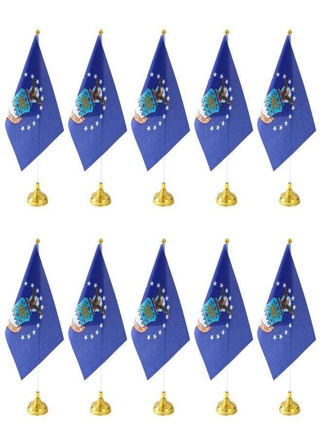 WXTWK 12 Pack American USA Air Force Desk Flag Small Mini US Military Table Flags With Stand Base,United States Army Festival Events Celebration Decorations - Image 1