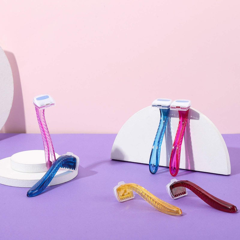 Honoson 12 Pcs Disposable Bikini Razors for Women Bikini Line Trimmer Shaver Small T Type Razor Durable Travel Accessories Pubic Hair Removal Beauty for Body Cosmetic Tool(Multicolor) - Image 5