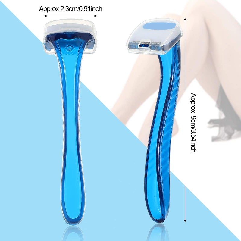 Honoson 12 Pcs Disposable Bikini Razors for Women Bikini Line Trimmer Shaver Small T Type Razor Durable Travel Accessories Pubic Hair Removal Beauty for Body Cosmetic Tool(Multicolor) - Image 2
