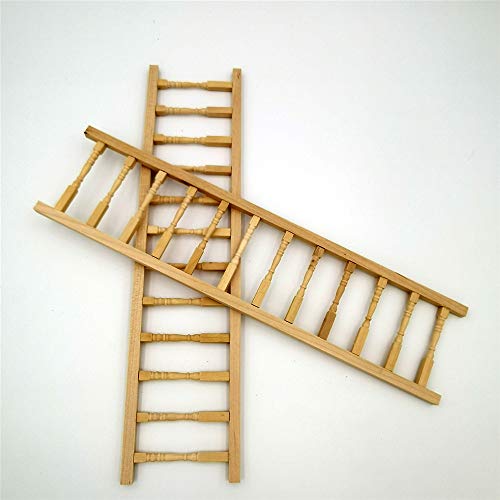 SXFSE Dollhouse Decoration AccessoriesMiniature Fence Handrail 112 Mini Dollhouse Fence Cute House Mini Fence Beige 2 Pcs - Image 5