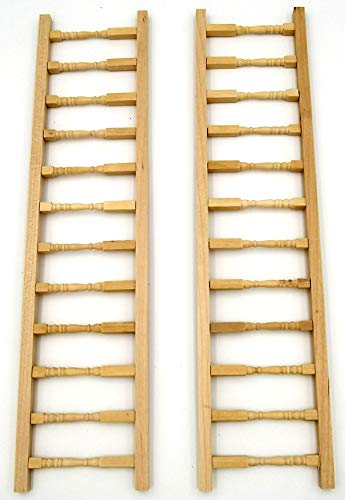 SXFSE Dollhouse Decoration AccessoriesMiniature Fence Handrail 112 Mini Dollhouse Fence Cute House Mini Fence Beige 2 Pcs - Image 1