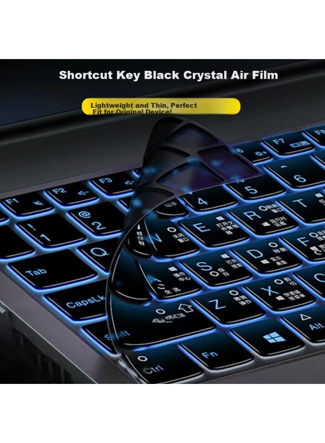 Jiasu Apple Macbook Pro 13 Black Crystal Shortcut Key Keyboard Cover Film [a1706/a1989/a2159] 13-inch M1/m2 Keyboard Protective Film Ultra-thin Invisible Transparent - Image 1