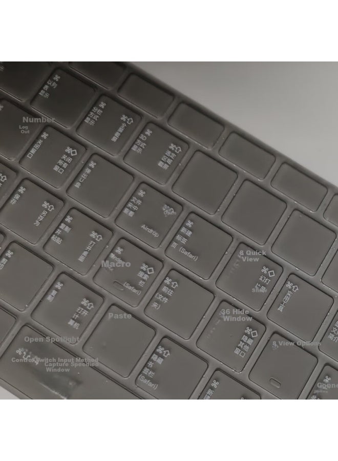 Jiasu Apple Macbook Pro 13 Black Crystal Shortcut Key Keyboard Cover Film [a1706/a1989/a2159] 13-inch M1/m2 Keyboard Protective Film Ultra-thin Invisible Transparent - Image 2