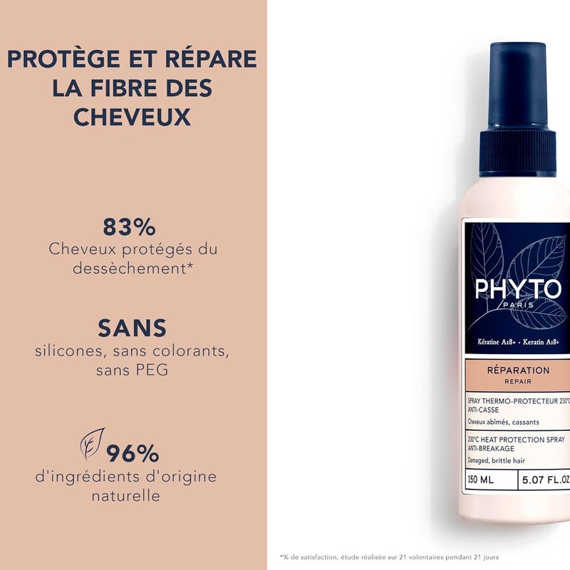 PHYTO PARIS Repair Heat Protection Spray 150ml - Anti-Breakage Formula for Damaged Hair - Image 2