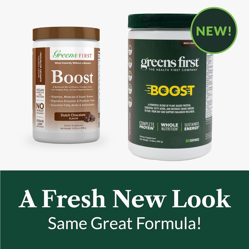 Greens First Boost  PlantBased Protein  Balanced Nutrition  Superfood Shake Mix  No Wheat or Soy  DairyFree  Vegan  Dutch Chocolate 1228 oz - Image 5