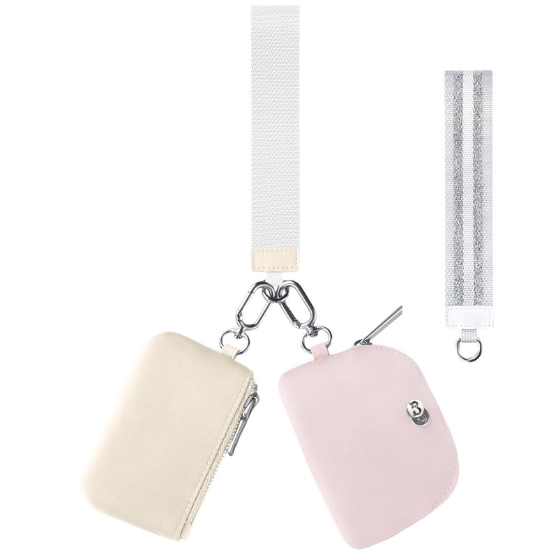 Babysun Mini Zip Around Dual Pouch Wristlet With 2 Straps Wristlet Keychain Wallet for Women Coin Purse Small Cute for Teen Girl - Image 1