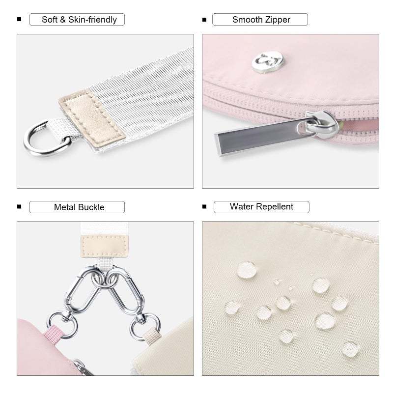 Babysun Mini Zip Around Dual Pouch Wristlet With 2 Straps Wristlet Keychain Wallet for Women Coin Purse Small Cute for Teen Girl - Image 5
