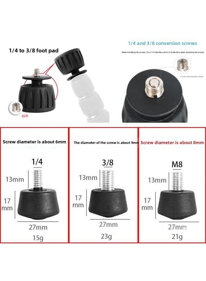 Generic 3/8 M8 1/4 Universal SLR Camera Monopod Climber Stick Tripod Foot Pad Accessories Stainless Steel Foot Nails-Body Color:Orange  - Image 3