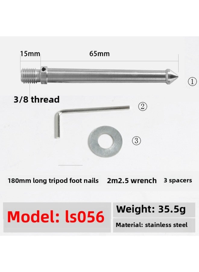 Generic 3/8 M8 1/4 Universal SLR Camera Monopod Climber Stick Tripod Foot Pad Accessories Stainless Steel Foot Nails-Body Color:Orange  - Image 1