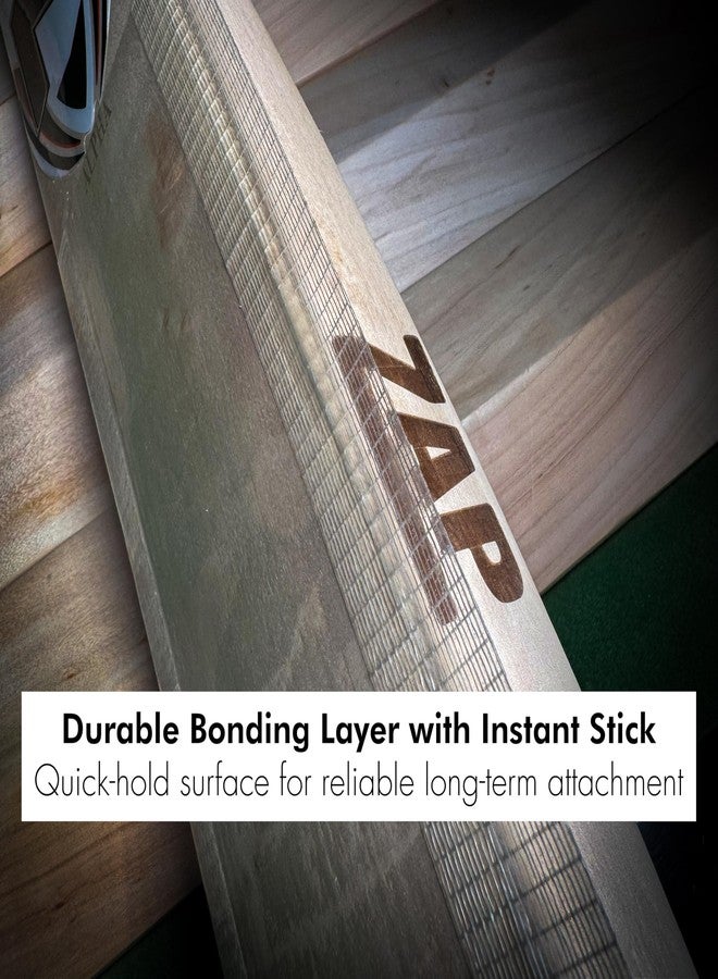 زاب شريط حماية كامل للوجه من الألياف الزجاجية لمضرب الكريكيت ZAP، مضاد للخدش/مضاد للتشقق، مقاوم للماء، شفاف، غير مطوي، مستقيم (350 × 160 مم) (2) - Image 4